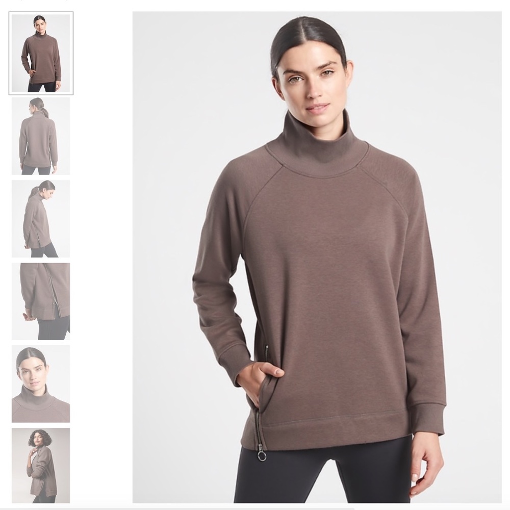 Athleta Women's Cozy Karma Side Zip Funnel Neck